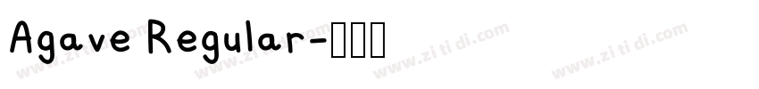 Agave Regular字体转换